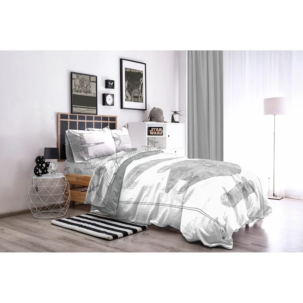 Star Wars Twin Comforter Set 5 Piece - White